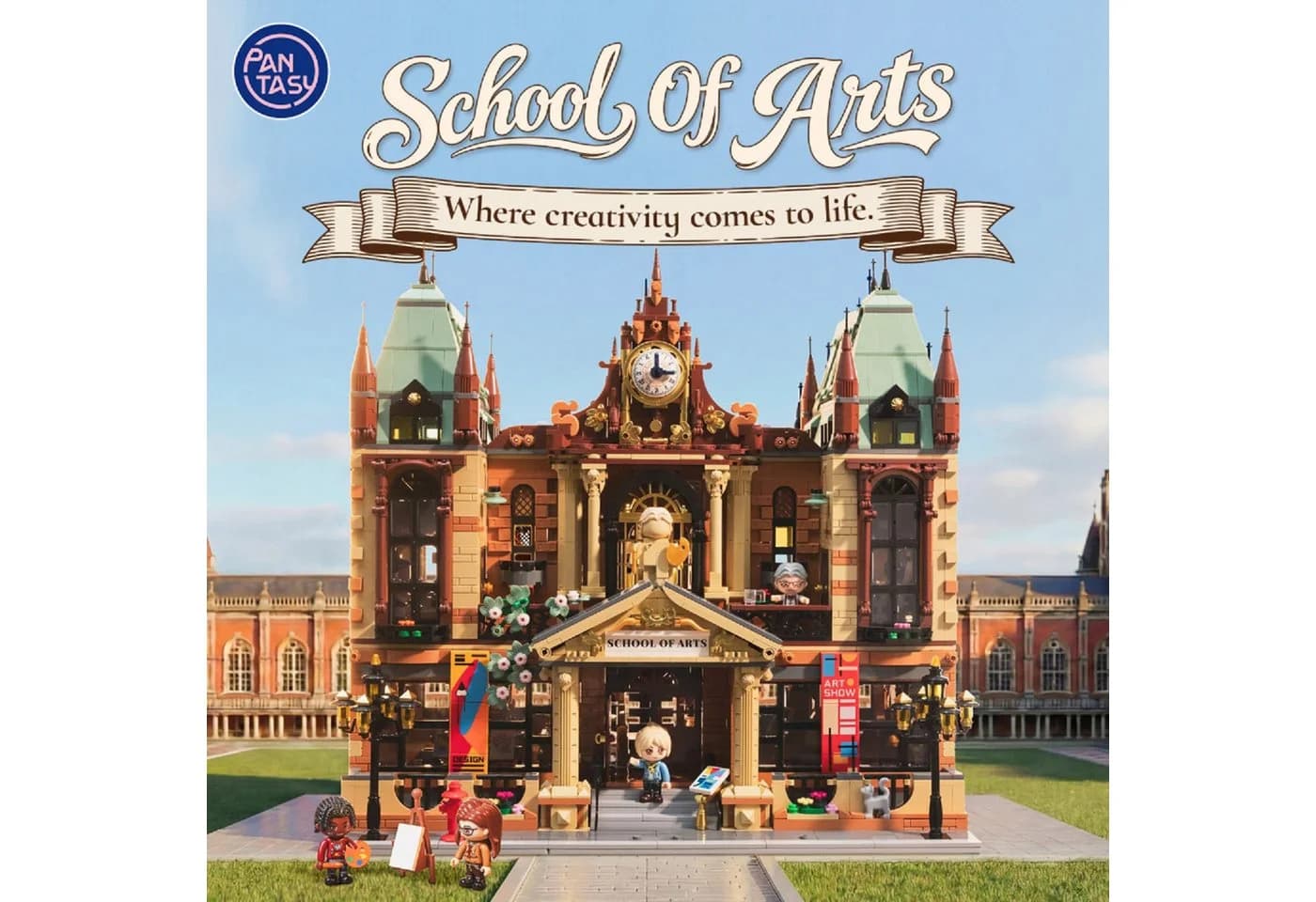 Pantasy 85036 School of Arts - Kunstschule - 3.463 Teile Konstruktions-Spielset