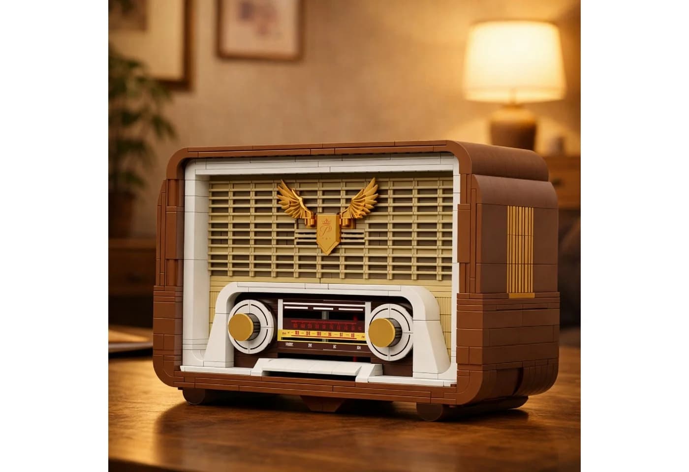Pantasy 85048 Retro Radio Bausatz 811 Teile mit Beleuchtung