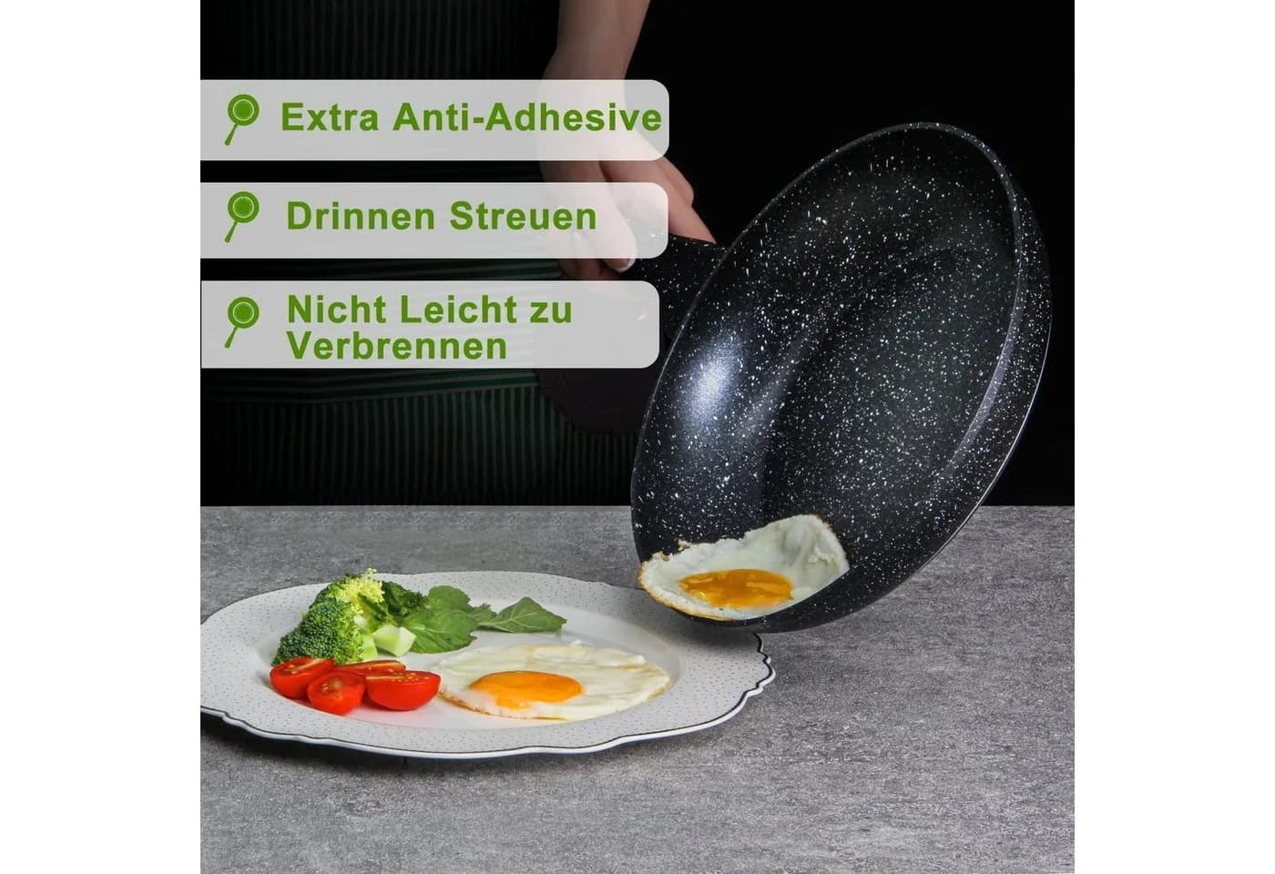 Scheffler Bratpfanne 24 cm Schwarz Aluminium Induktion - Bild 4