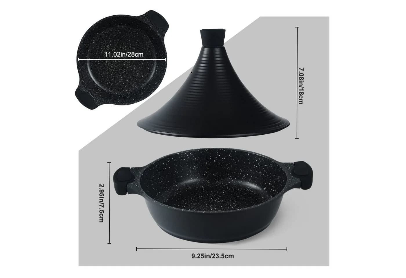 Scheffler Dampfgartopf Tajine Topf Schwarz Aluminium Induktion - Bild 5