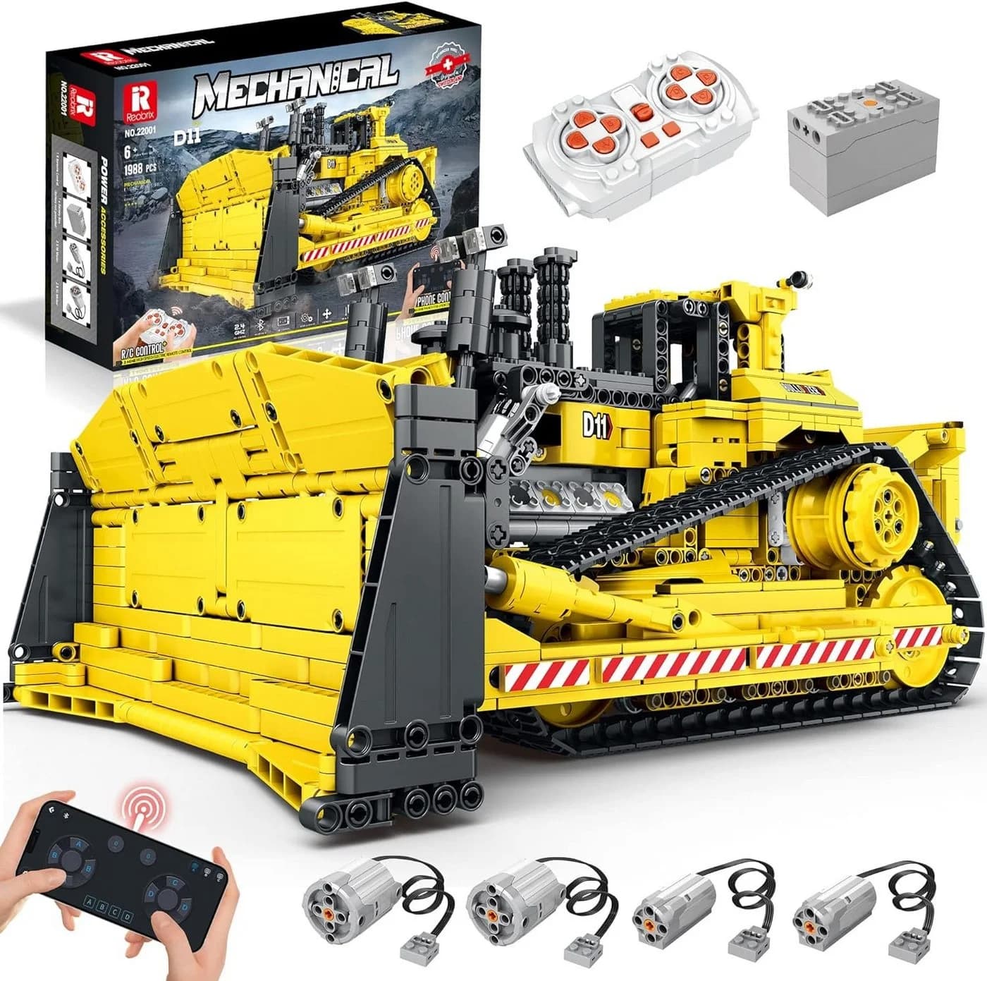 Reobrix Mechanical Bulldozer RC-Control Technik Modell 1836 Teile - Bild 2