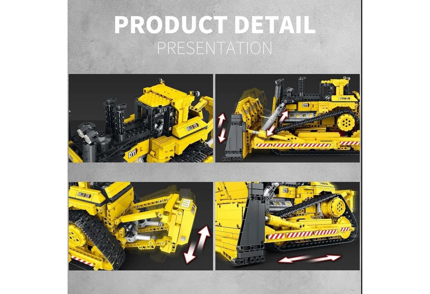 Reobrix Mechanical Bulldozer RC-Control Technik Modell 1836 Teile - Bild 3