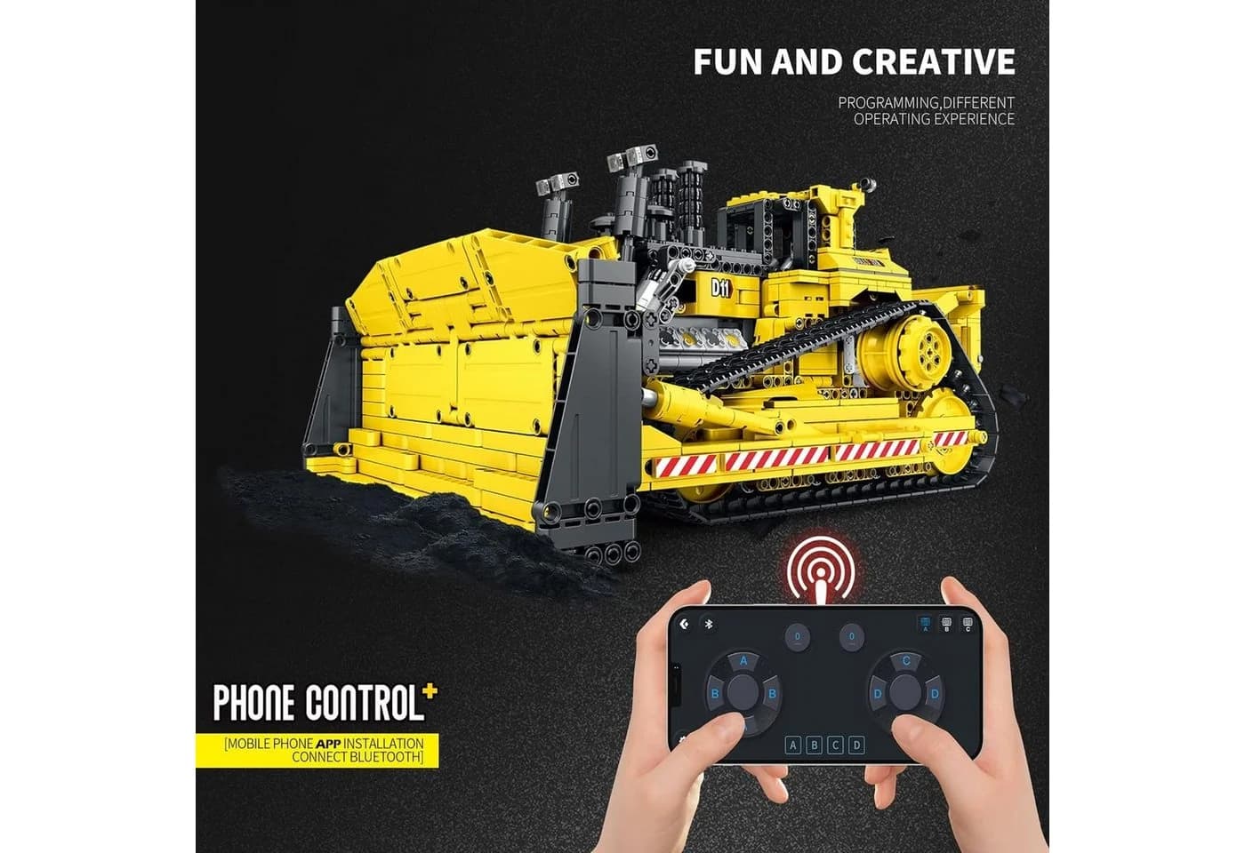 Reobrix Mechanical Bulldozer RC-Control Technik Modell 1836 Teile - Bild 5