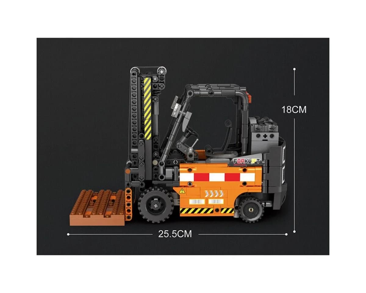 Reobrix Gabelstapler Klemmbaustein Modell RC Fahrzeug 722 Teile - Bild 2