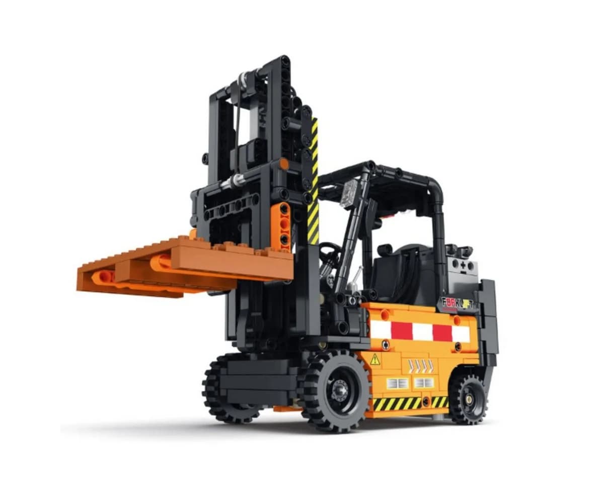 Reobrix Gabelstapler Klemmbaustein Modell RC Fahrzeug 722 Teile - Bild 3
