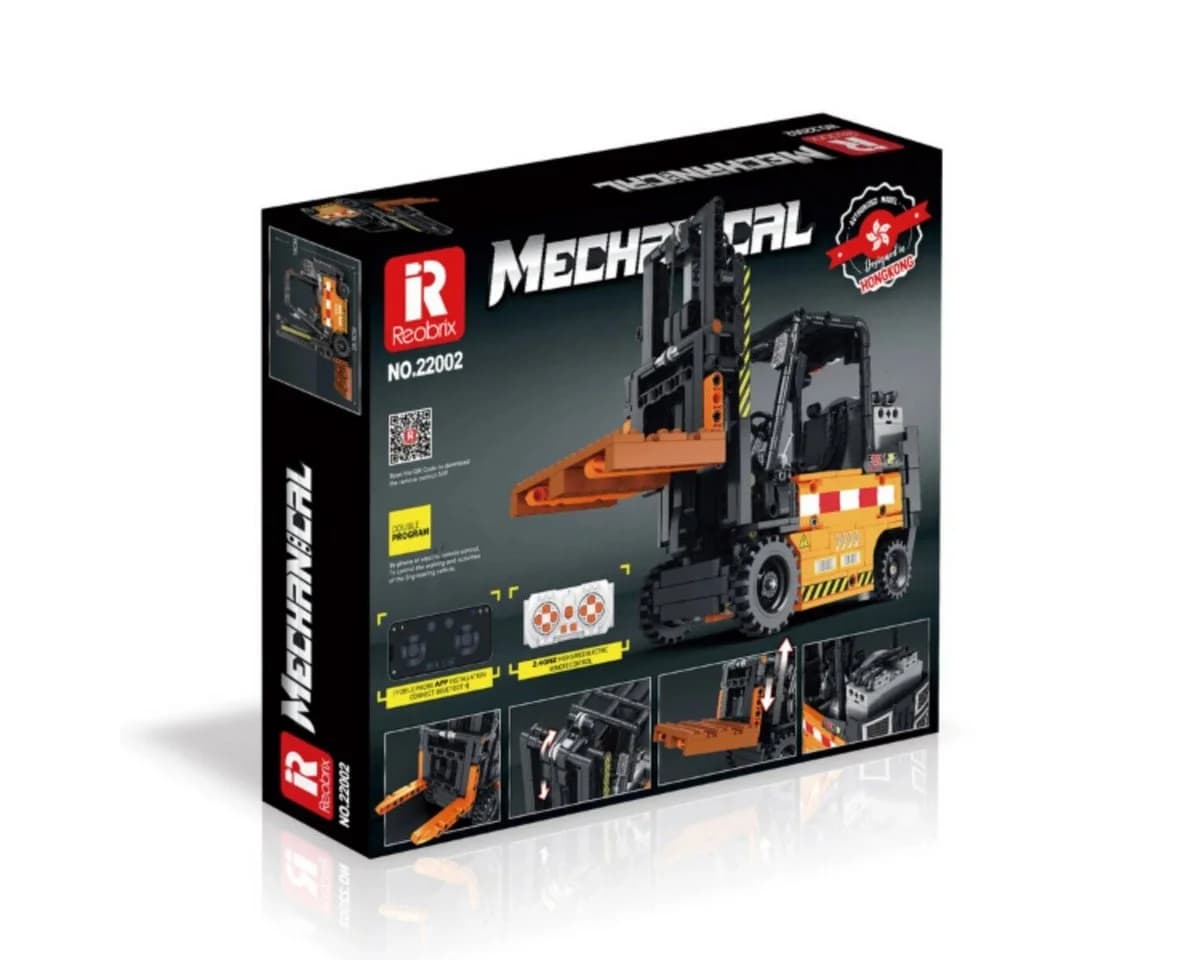 Reobrix Gabelstapler Klemmbaustein Modell RC Fahrzeug 722 Teile - Bild 4