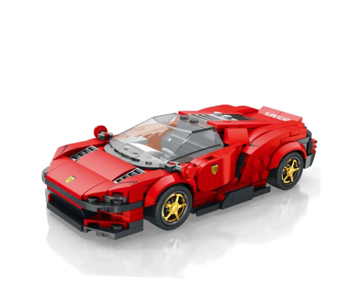 Reobrix Rennwagen 306 Teile Bausteine Rot mit Öffnenden Türen - Bild 2