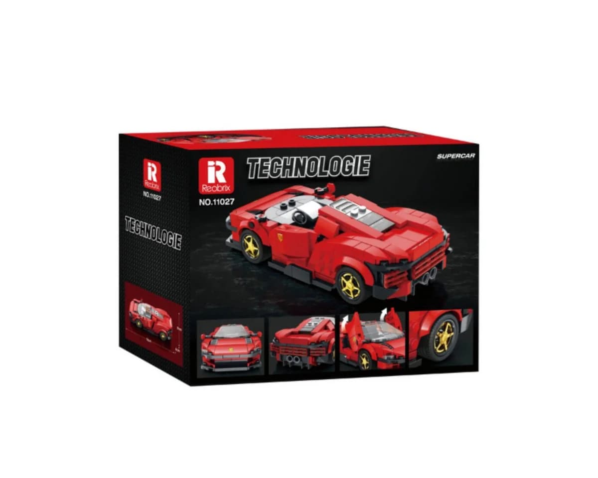 Reobrix Rennwagen 306 Teile Bausteine Rot mit Öffnenden Türen - Bild 5