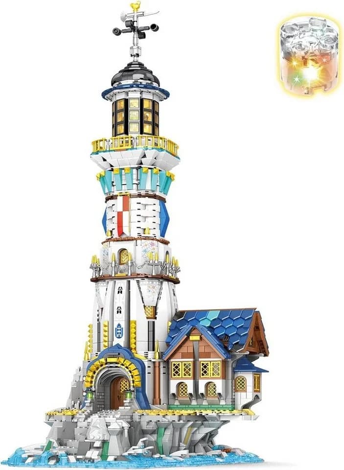 Reobrix Leuchtturm LED-Beleuchtung Konstruktionsspielsteine 3228 St - Bild 2