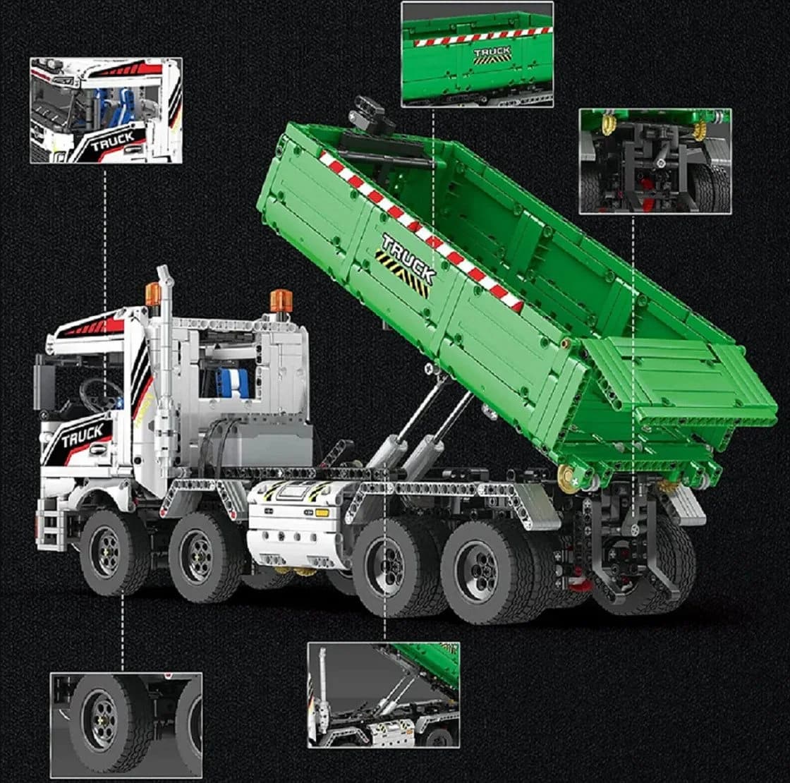 Reobrix 22021 Technik LKW 2.950 Teile Anhänger Schwerlast-LKW Konstruktions-Spielset - Bild 4