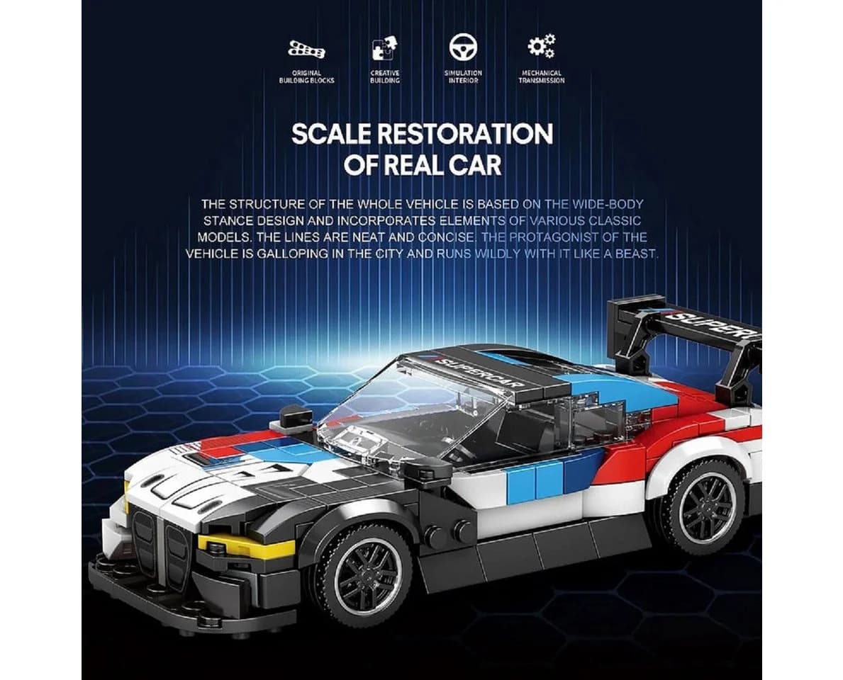 Reobrix 672 M4 GT3 Speed Champion 385 Teile Konstruktions-Spielset - Bild 3