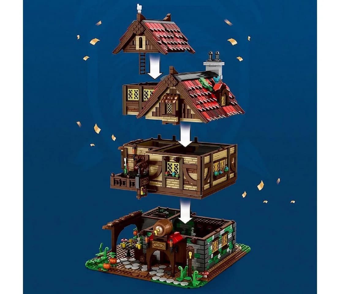 Reobrix 66018 mittelalterliche Taverne 2.868 Teile Bauset - Bild 5