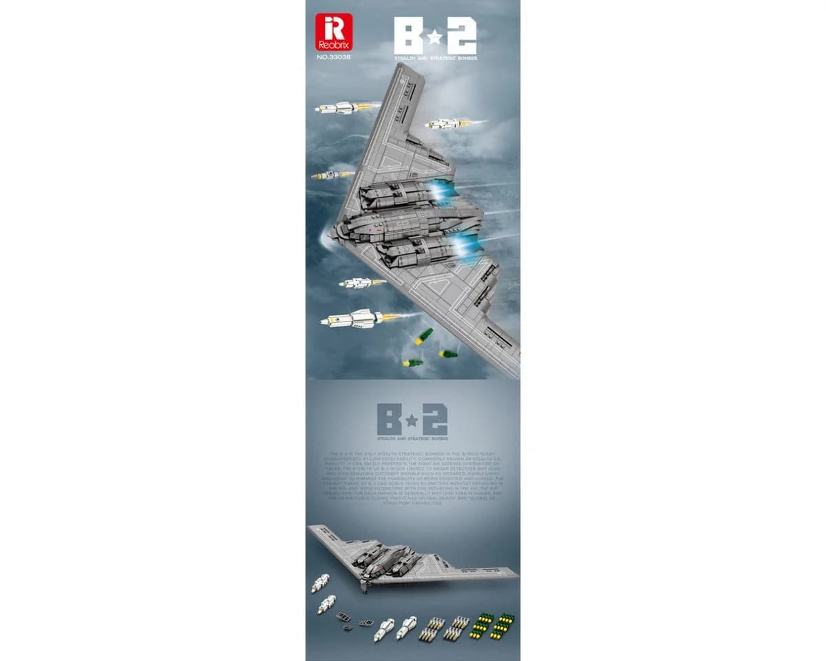 Reobrix 33038 Spielbausteine Moderner Bomber 2063 Teile - Bild 4