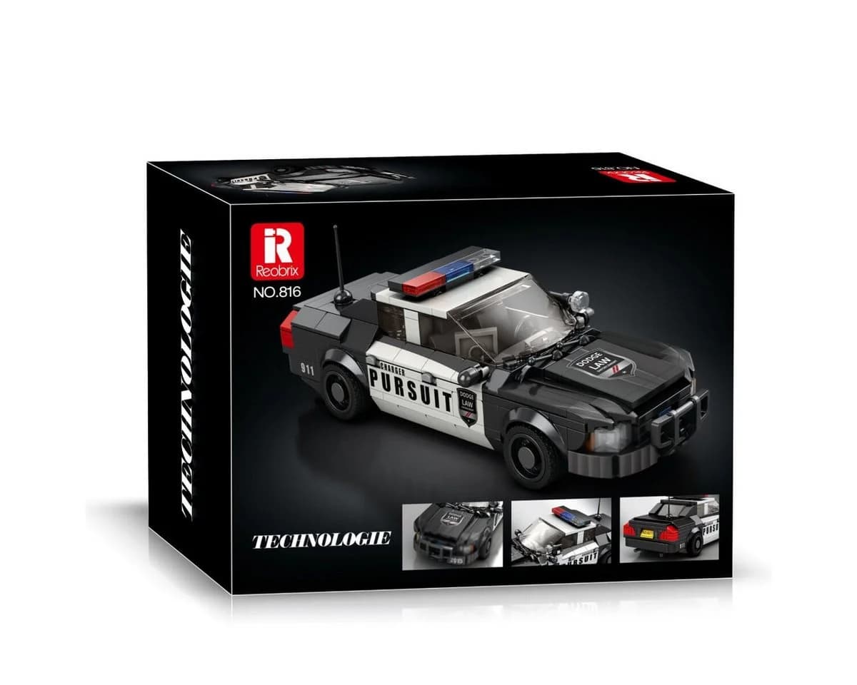 Reobrix 816 Polizeiwagen 1:24 Klemmbaustein Auto 404 Teile - Bild 5