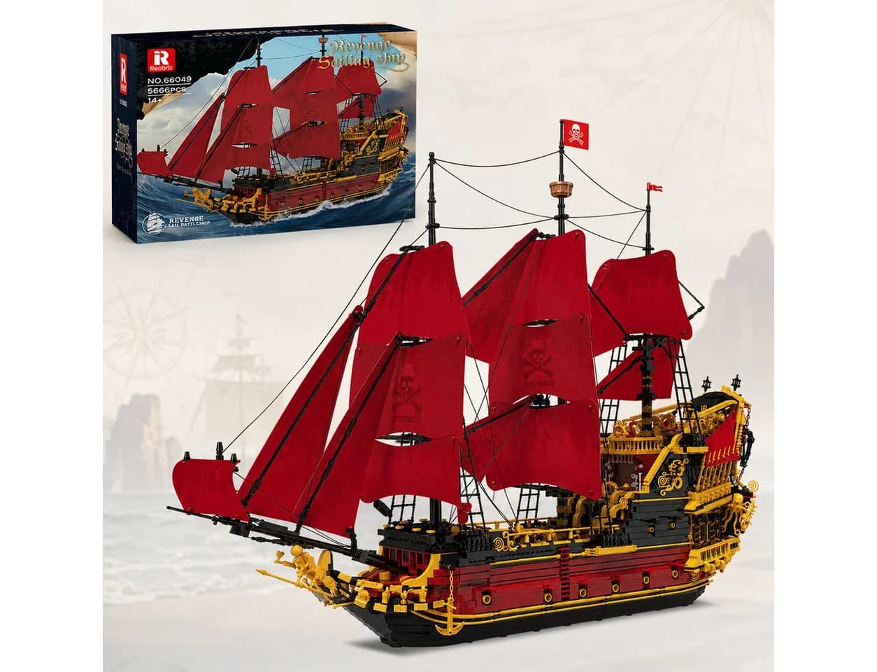 Reobrix Piratenschiff Klemmbaustein Modell 5666 Teile - Bild 2
