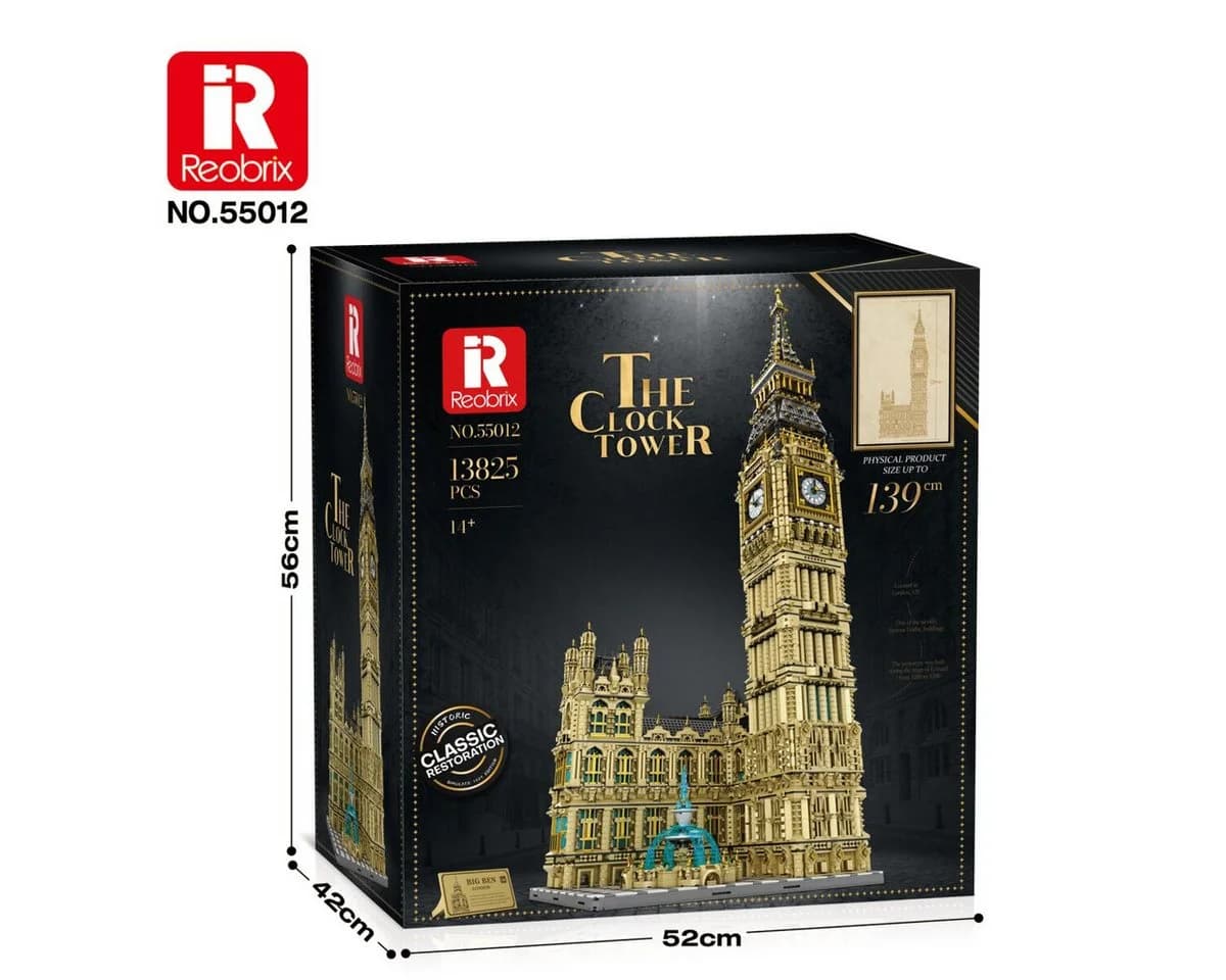 Reobrix 55012 Big Ben Klemmbaustein Set 825 Teile Gold - Bild 4