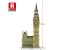 Reobrix 55012 Big Ben Klemmbaustein Set 825 Teile Gold Bild 5