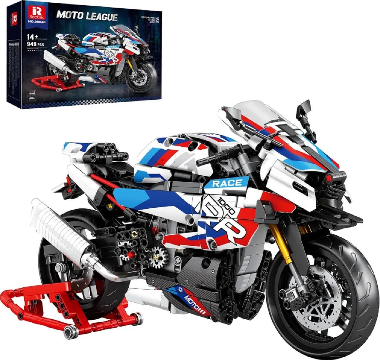 Reobrix 99040 Moto League M 1000 RR Motorrad 949 Teile Technik Konstruktions-Spielset - Bild 2