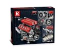 Reobrix Rennmotorblöcke Klemmbaustein Fahrzeug 1101 Teile Gold Bild 5