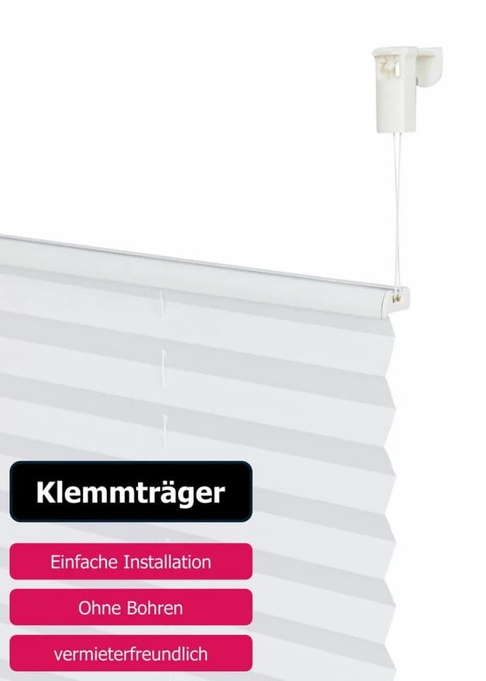 Plissee MY HOME LAHOLM Lichtschutz Weiß Klemmfix - Bild 5