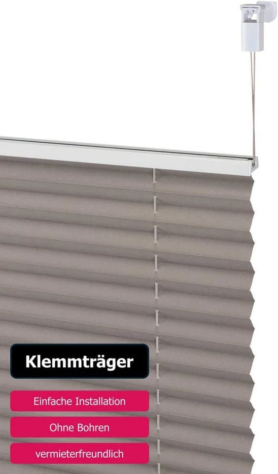OTTO HOME Plissee LAHOLM Grau Klemmfix Lichtschutz - Bild 5