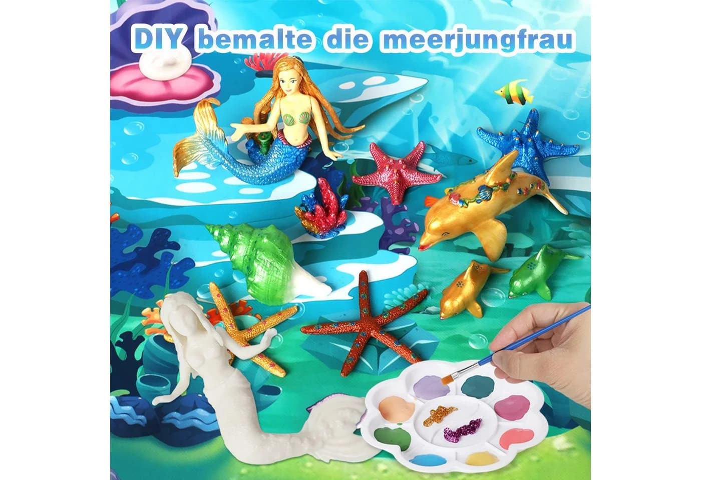 YI Kreativset Malen Meerjungfrau Spielzeug für Mädchen 4-9 Jahre - Bild 4