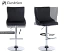 WAHSON OFFICE CHAIRS Barhocker Set 2er Samt Löwenkopf Schwarz Bild 5