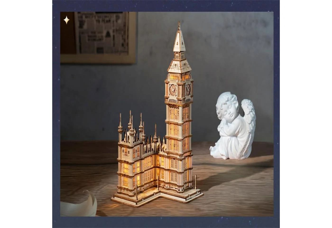 Robotime 3D-Puzzle Big Ben Puzzle 220 Puzzleteile Holz - Bild 2