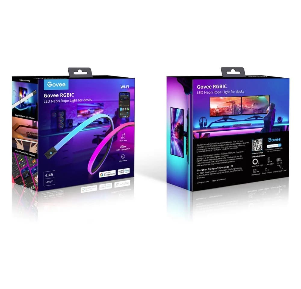 Govee Neon Gaming Table Light RGBIC LED-Streifen 2m - Bild 4