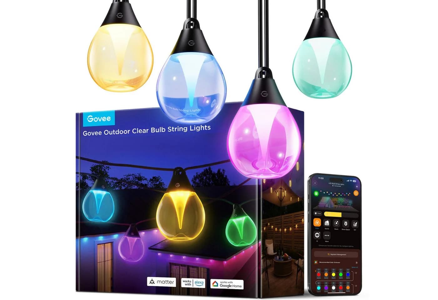 Govee Smarte Outdoor Lichterkette mit RGBICW & Musik-Sync - Bild 2