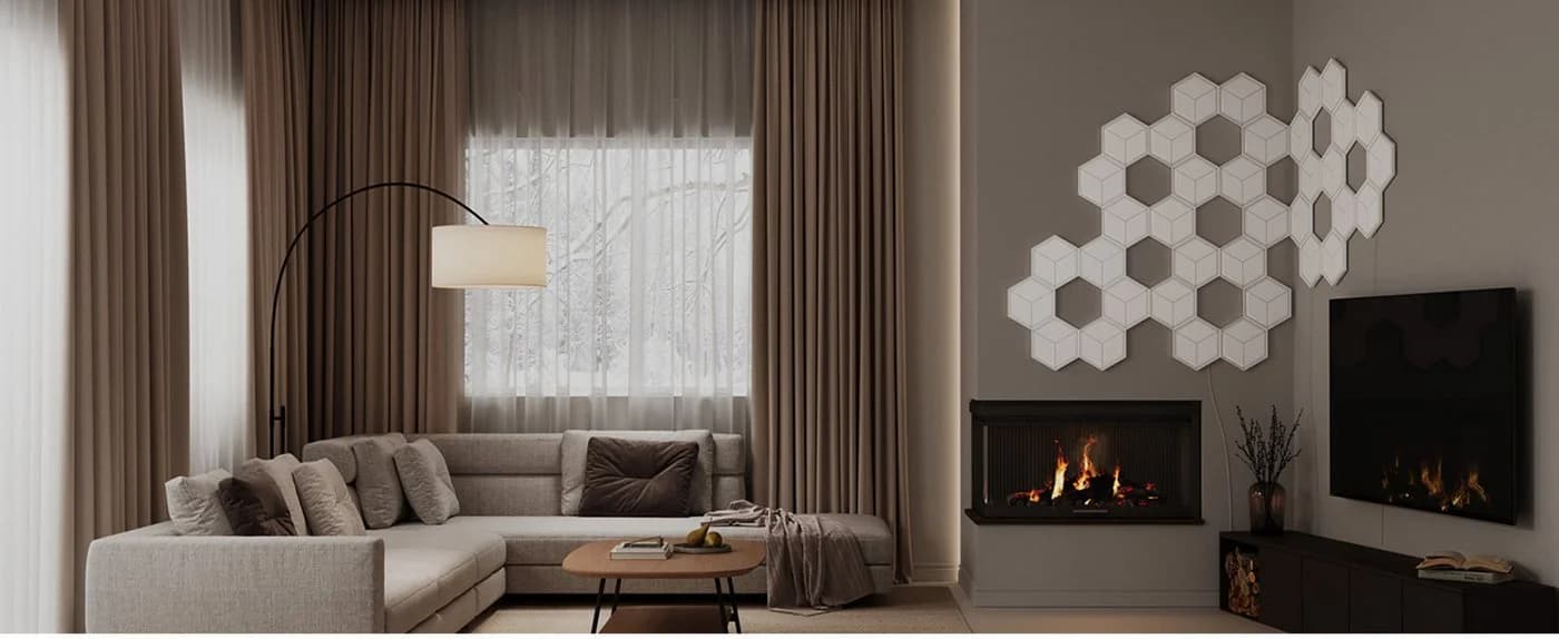 Govee Glide Hexagon Light Panels Ultra 7 Pack LED-Leuchte Grau