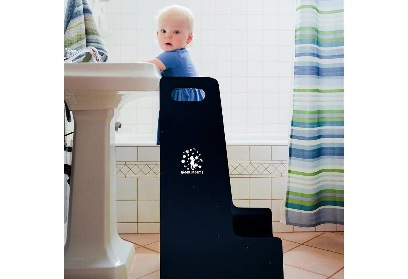 CCLIFE Lernturm Stehhilfe Schwarz Montessori Küche Helper - Bild 5