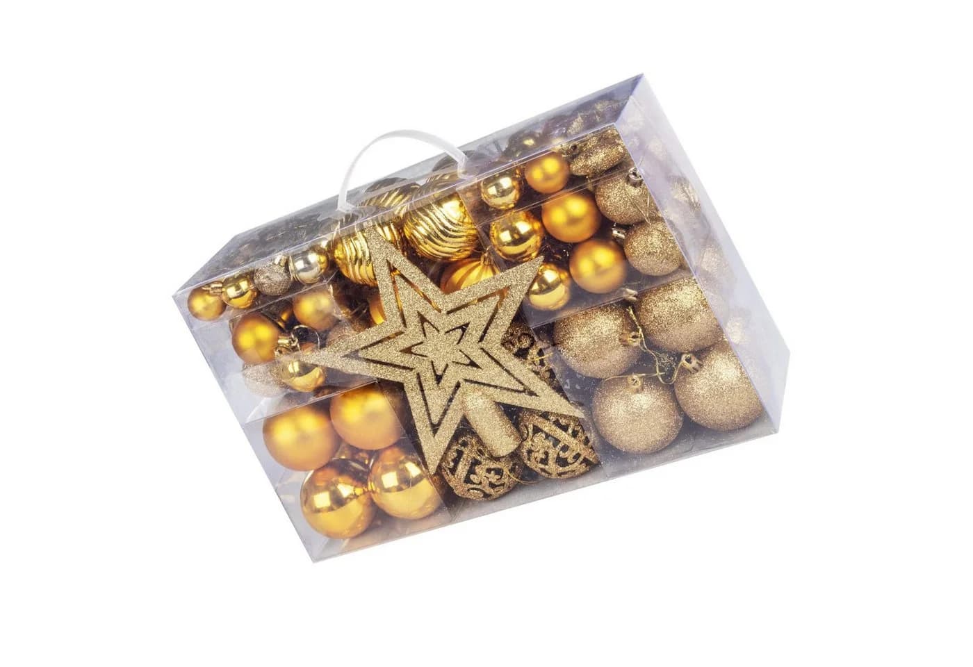Bundviel Weihnachtskugel Set 101-tlg. Gold mit Christbaumspitze - Bild 2
