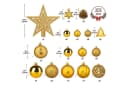 Bundviel Weihnachtskugel Set 101-tlg. Gold mit Christbaumspitze Bild 3
