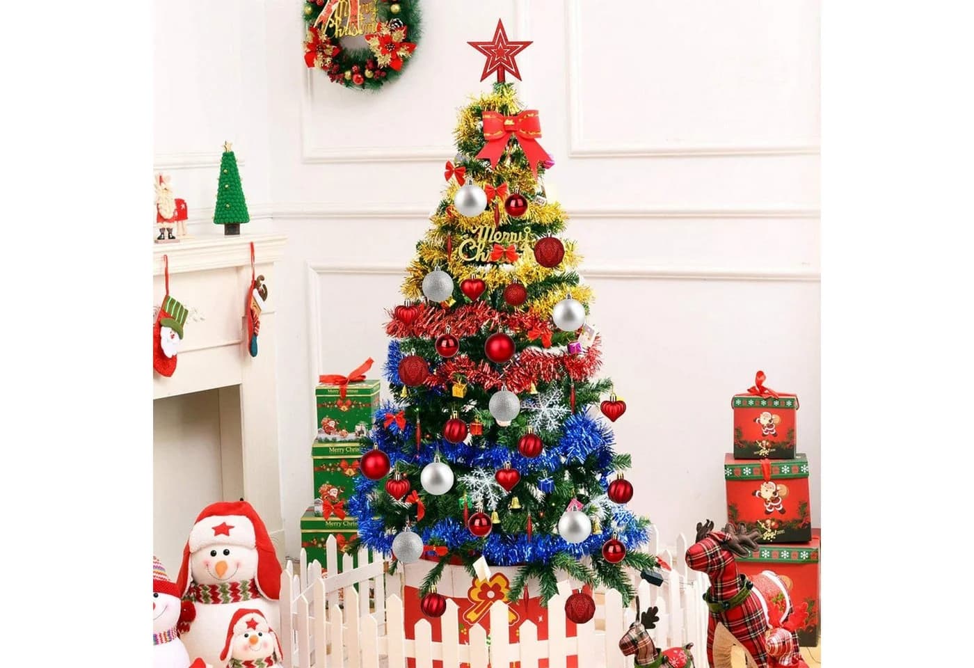 Bundviel Weihnachtskugel Set 101-tlg. Gold mit Christbaumspitze - Bild 5