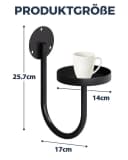 Bamworld Blumenampel Hängegefäße Wandhalter Schwarz 3er-Set Bild 1