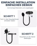 Bamworld Blumenampel Hängegefäße Wandhalter Schwarz 3er-Set Bild 4