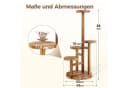 Bamworld 4-stöckiger Blumenständer aus Massivholz Braun Bild 1