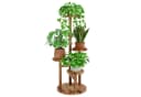 Bamworld 4-stöckiger Blumenständer aus Massivholz Braun Bild 2