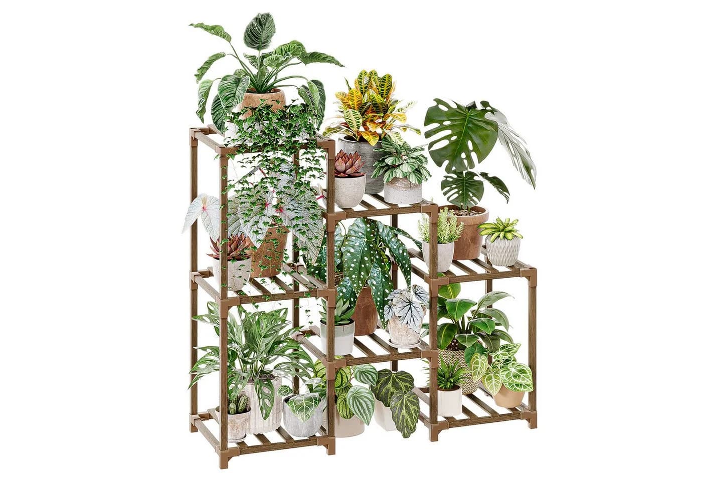 Bamworld Blumenständer Pflanzenständer Pflanzenregal 7 Ebenen - Bild 2