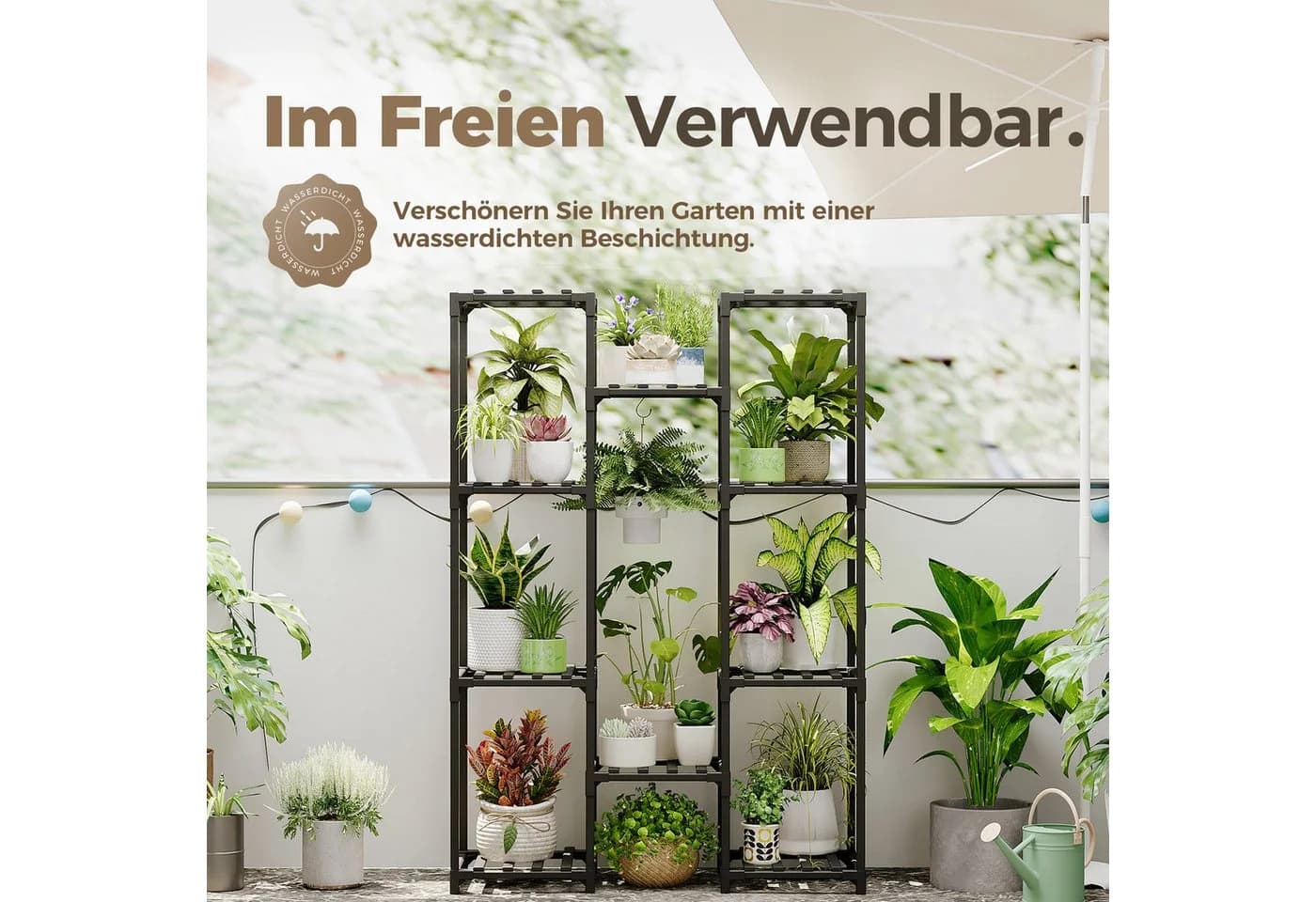 Bamworld Blumenständer Pflanzenständer Hoher Pflanzenstufen Pflanzenregal - Bild 4