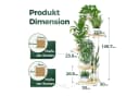 Bamworld Blumenständer 5 Ebenen Modernes Pflanzenregal Holz Metall Bild 1
