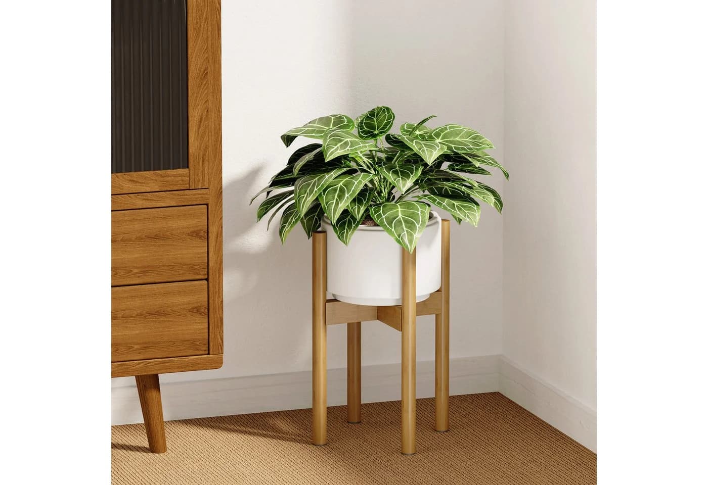 Bamworld Blumenständer Bambus Höhenverstellbar Kippsicher - Bild 4