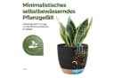 Bamworld Blumentopf 6er-Set Schwarz Selbstbewässerung Kunststoff Bild 3