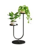 Bamworld Blumenständer Metall Pflanzständer 2-stufig Schwarz Bild 2