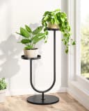 Bamworld Blumenständer Metall Pflanzständer 2-stufig Schwarz Bild 3
