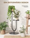 Bamworld Blumenständer Metall Pflanzständer 2-stufig Schwarz Bild 5