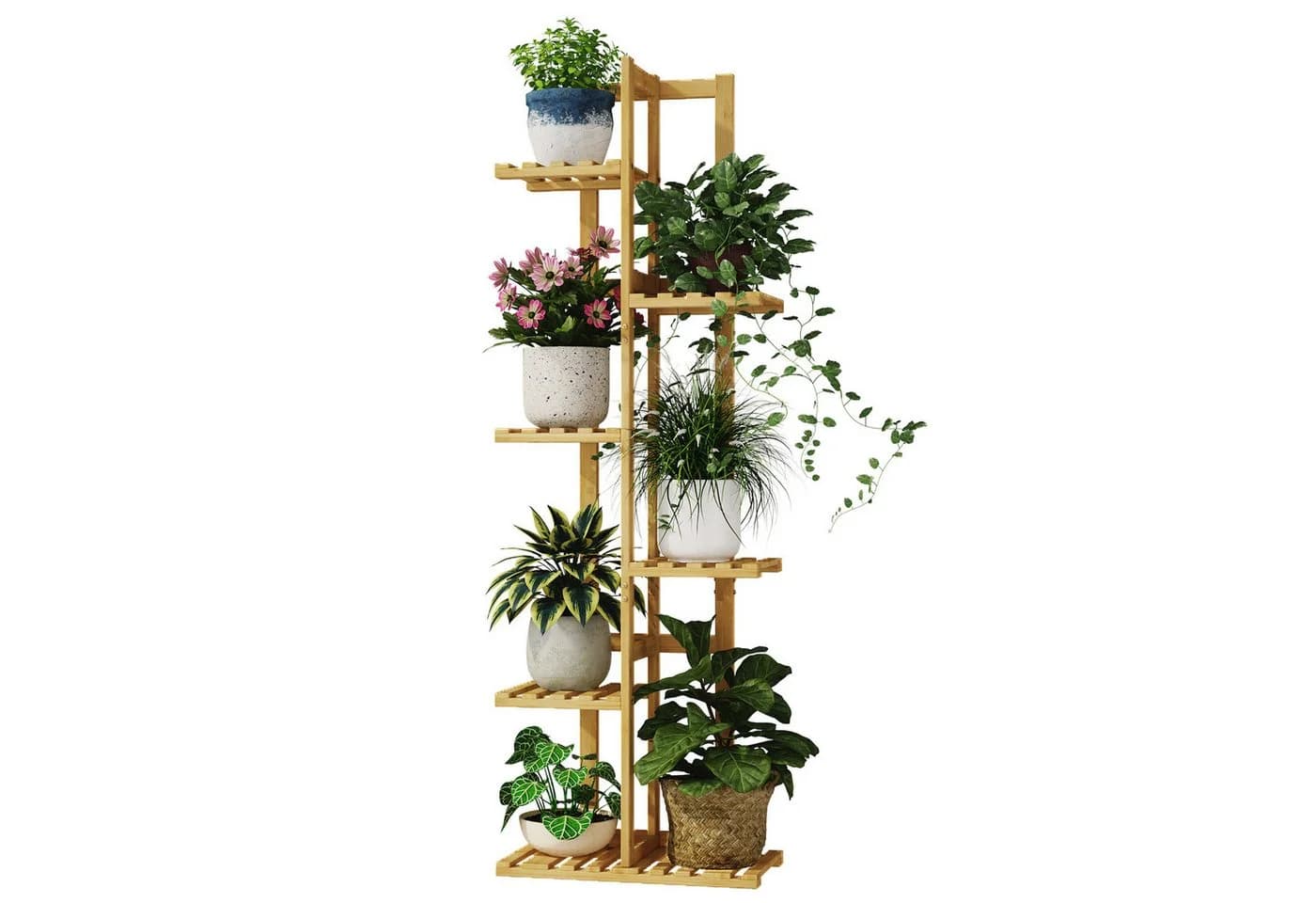 Bamworld Blumenständer Bambus-Pflanzenständer 6-stufig - Bild 2