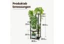 Bamworld Blumenständer 4-stöckig Schwarz Metall Holz Bild 1