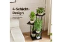 Bamworld Blumenständer 4-stöckig Schwarz Metall Holz Bild 3